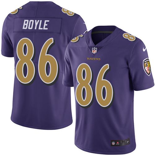 Men Baltimore Ravens #86 Nick Boyle Nike Purple Color Rush Limited NFL Jersey